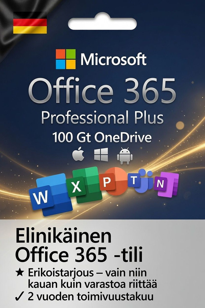Office 365 Pro Plus LINIKÄINEN 5x laitteelle - PC/Mac/iOS