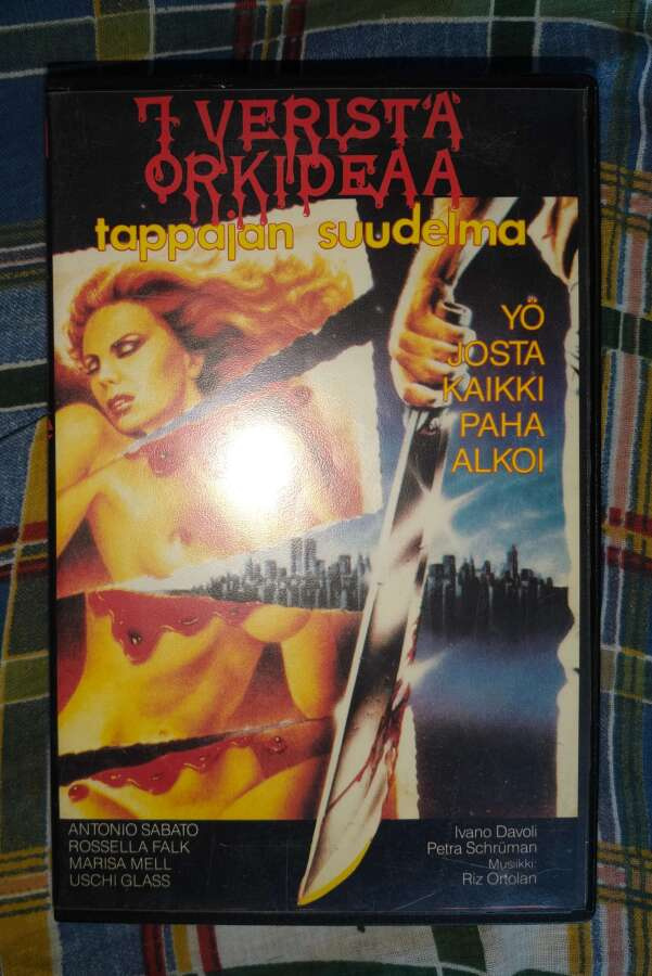 "7 VERISTÄ ORKIDEAA" (O: UMBERTO LENZI ! ! SUOMI VHS ! !)