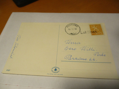 1966 Lahtinen rivil  + Parkano