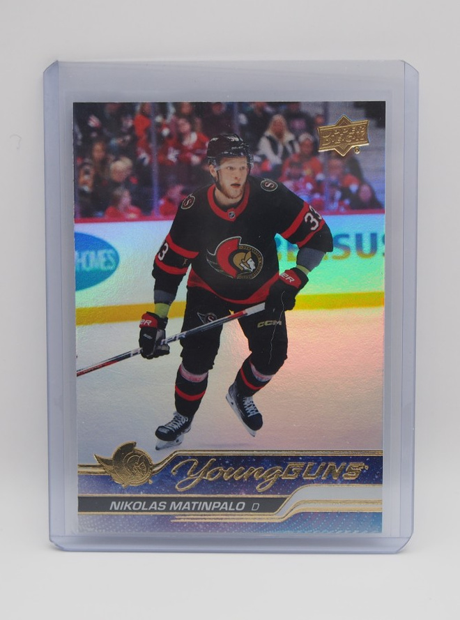2023-24 Upper deck Young guns Silver foil Nikolas Matinpalo