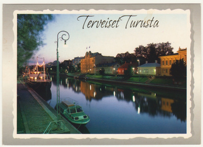 Turku Aurajoki illalla