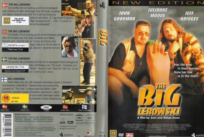 Big Lebowski	(1 328)	K	-FI-	nordic,	DVD		jeff bridges	1998	(