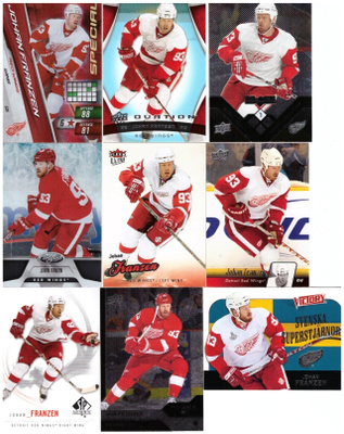 9 x JOHAN FRANZEN Red Wings, Flyers