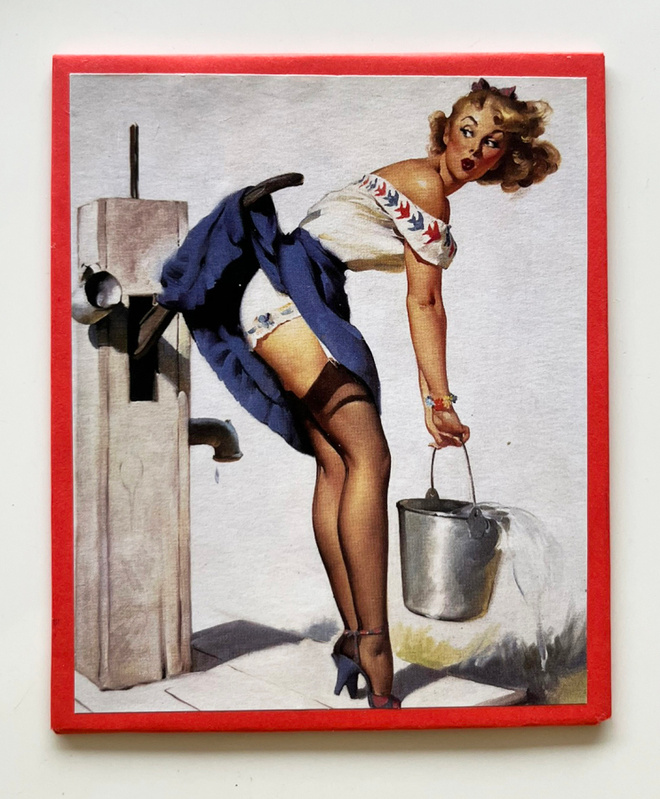 * Pin-up-magneetti * kaivolla vedenhakureissulla*