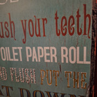 Hauska Bathroom rules -kyltti metallia - pikkukuva 3