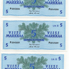 3 Prättäistä numeroa 5 mk 1963 - pikkukuva 1