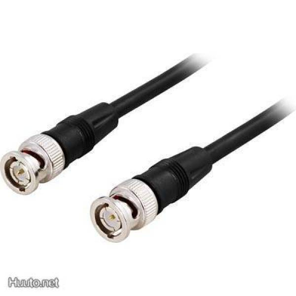 Deltaco koaksiaali RG59, BNC uros - uros, 75 Ohm, 2m *UUSI*