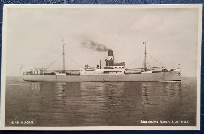 S/S Hugin Stockholms. Höyrylaivalla.