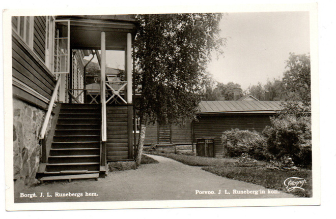 Vanha kortti, Porvoo, J.L. Runeberg'in koti