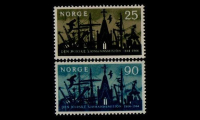 Norja 519-20 ** Merimieslähetys 100v (1964)
