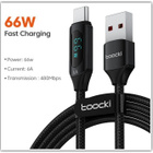 6A 66W USB A - USB Type C lataus/datakaapeli / 1m - pikkukuva 1