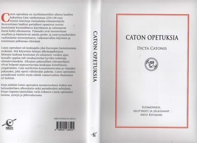 Caton opetuksia : Dicta Catonis, Plan.antik 2020, skp., K5