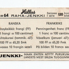 Purkkakuva Hellas RAHA-JENKKI n:o 64 RANSKA. - pikkukuva 2