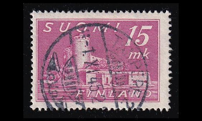 301 o Olavinlinna 15 mk Helsinki 1.XI.45 (1945)