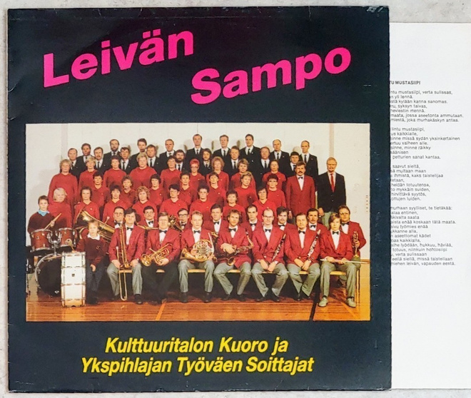 LEIVÄN SAMPO – LP 1987 + sanaliite - Kulttuuritalon Kuoro