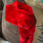 Lasten punainen nalle kaulahuivi - pikkukuva 2