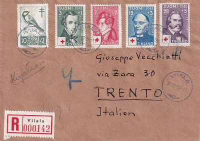 ITALIAAN PUNAINEN RISTI 1948 SARJALLA R-VIIALA