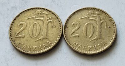 20 mk, circ, v . 1953, II+III