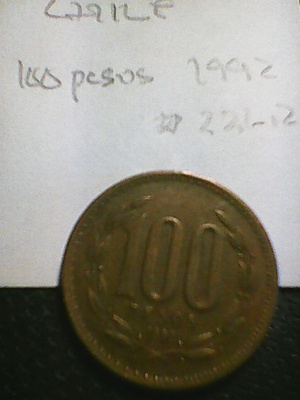 Chile 100 pesos 1992, km#226.2