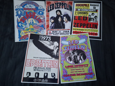 LED ZEPPELIN --- julistesetti 5kpl --- 21cm x 30cm #2