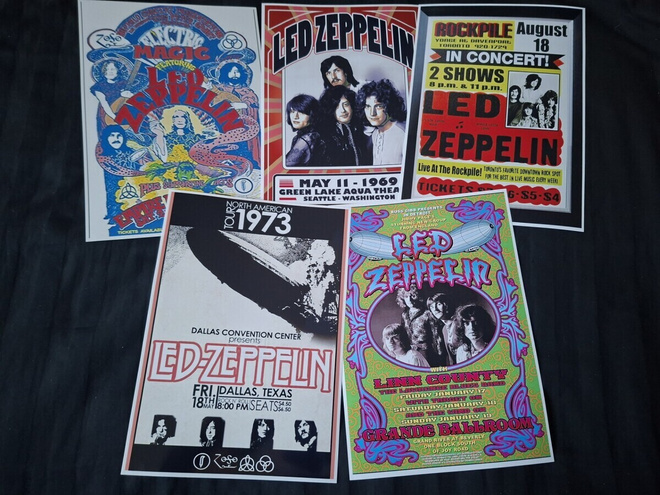 LED ZEPPELIN --- julistesetti 5kpl --- 21cm x 30cm #2