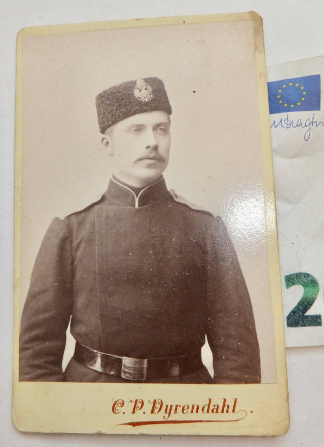VANHA CDV Valokuva Venäjän Suomen Kaartilainen 1890-l
