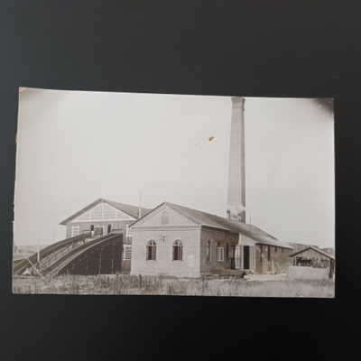 Oy Ahlström höyrysaha. Eurajoki. Wanha kuva,