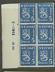 1945  5 mk sininen nro-6lo 661 ++
