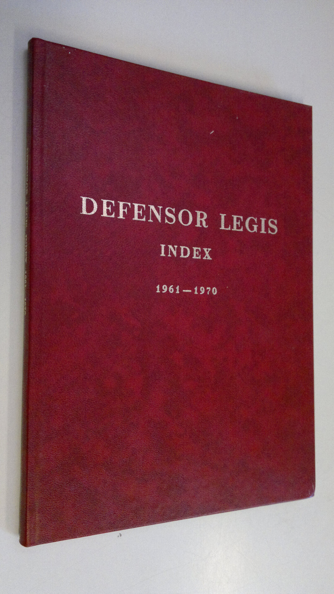 Marjatta (toim.) Seppälä : Defensor legis index 1961-1970