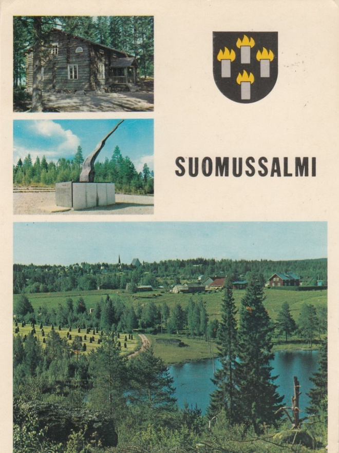 Suomussalmi , vaakuna sommitelmakortti   b216