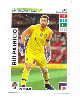 2020 Panini Road to UEFA EURO 2020 #163 Rui Patricio , POR