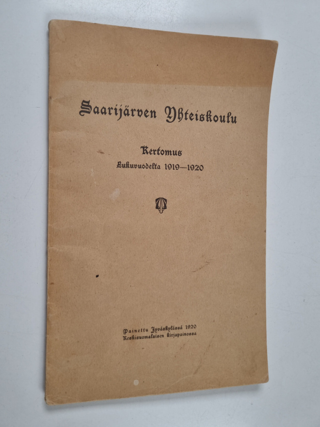 Saarijärven yhteiskoulu : kertomus lukuvuodelta 1919-1920
