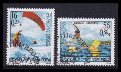Jugoslavia 3196-7 o Europa loma (2004)