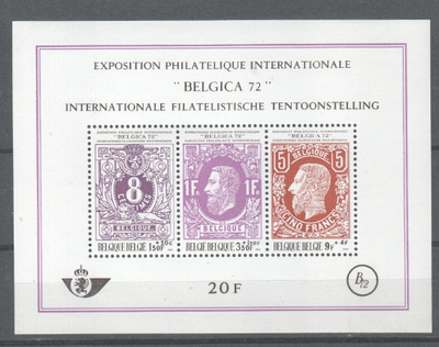 Belgia 1970 Blgica 72 pienoisarkki postituoreena.