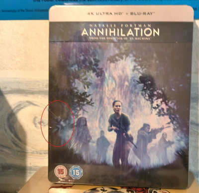 Annihilation 4K+blu-ray Zavvi Exclusive SteelBook (uusi)