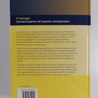 Palaniappan Kannappan : Functional Equations and Inequali... - pikkukuva 2