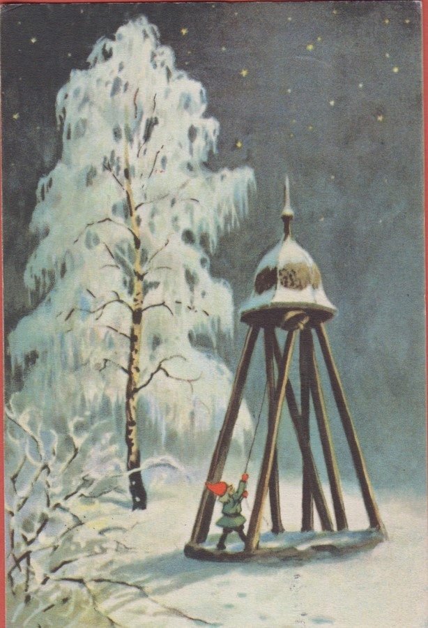 Jenny Nyström Tonttu soittaa kelloa - kulk v 1927