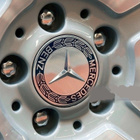 MERCEDES .. Aluvanteiden Keskiö merkkit 4 kpl 75 mm - pikkukuva 1