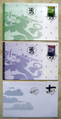 FDC kuoret 2011 3 kpl .Yleism.2.00e ja 4.00e+Suom.lippu(Loo)