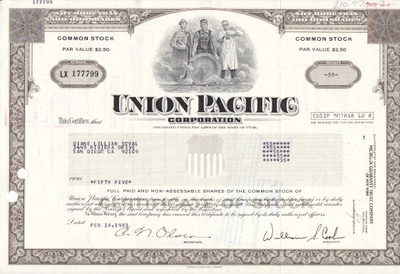 OKK 1983 USA Rautatieyhtiö Union Pasific Corporation