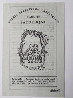 Mainoskirjanmerkki Kauniit satukirjat WSOY