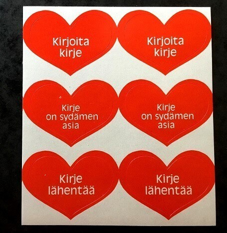 Sydän tarra arkki