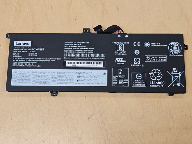 Kannettavan akku X390, X395, X13 Gen1 (l18D6PD1)