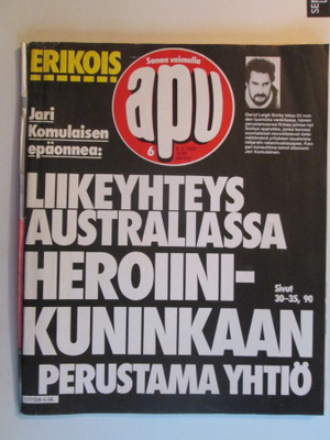 APU LEHTI 6 / 1985 VIIKKOLEHTI SISÄLLYSLUETTELOT KUVISSA