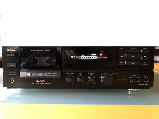 Akai GX-65 kasettisoitin, 3-head, 2 vetoakselia, huollettu