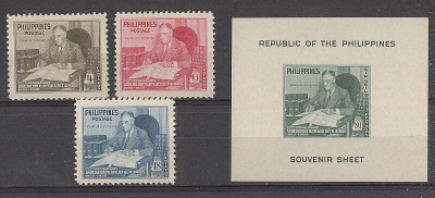 Filippiinit Mi 508-10 ja Bl 3 ++