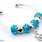 650 .. Retro Silver Fashion Bohemian Lampwork .. Rannekoru - pikkukuva 1