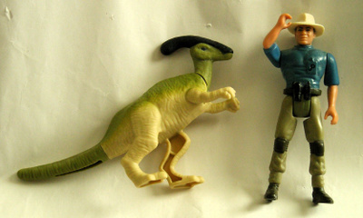 Jurassic Park Allan Grant figuuri ja Dino Setti