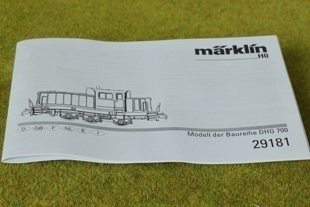 #A81 Märklin veturin DHG700 29181 huoltomanuali