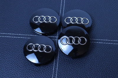 Audi vannekeskiöt – Kromi-Musta – 60mm (4kpl sar